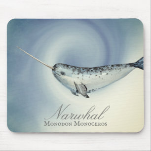 Tapis De Souris Belle baleine Narwhal, Monodon Monoceros