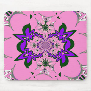 Tapis De Souris Belle Bébé rose Floral Purple Shade Motif Art