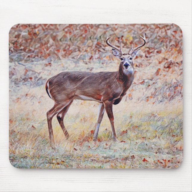 Tapis De Souris Belle Buck Deer dans Sauvage Souris Pad (Devant)