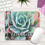 Tapis De Souris Belle Cactus Vert Photo Nom Personnalisé Script<br><div class="desc">Rêvez de jours ensoleillés et d'un jardin d'été chaque fois que vous utilisez cette belle mousepad à tipes roses, vert menthe, cactus photo personnalisée nom mousepad. Fait un grand cadeau pour quelqu'un spécial! Entrez simplement le nom de votre choix et vous pouvez facilement personnaliser ce nom personnalisé mousepad. S'il vous...</div>