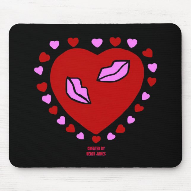 Tapis De Souris Belle Cardière Coeur Baisers (Devant)