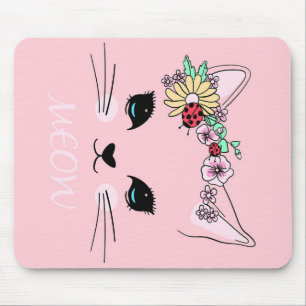 Tapis De Souris Belle Chat Face Meow, Cadeau Kitty Lover, Chat mig