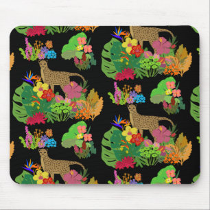 Tapis De Souris Belle, Cheetah et jungle tropicale