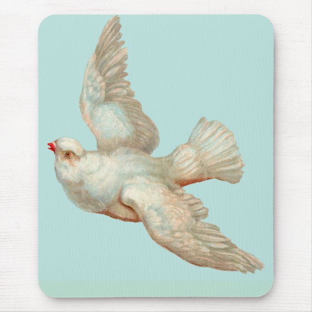 Tapis De Souris belle colombe blanche (Devant)