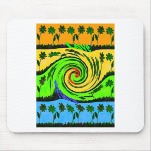 Tapis De Souris Belle Extraordinaire vague d'été vague de couleurs
