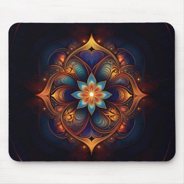 Tapis De Souris Belle Fleur de Lys Fractale (Devant)