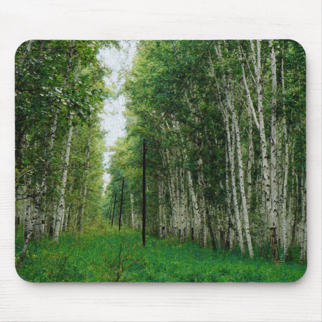 Tapis De Souris Belle forêt de bouleaux (Devant)