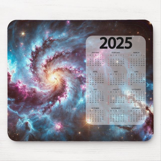 Tapis De Souris Belle image numérique du calendrier Cosmo 2025 (Devant)