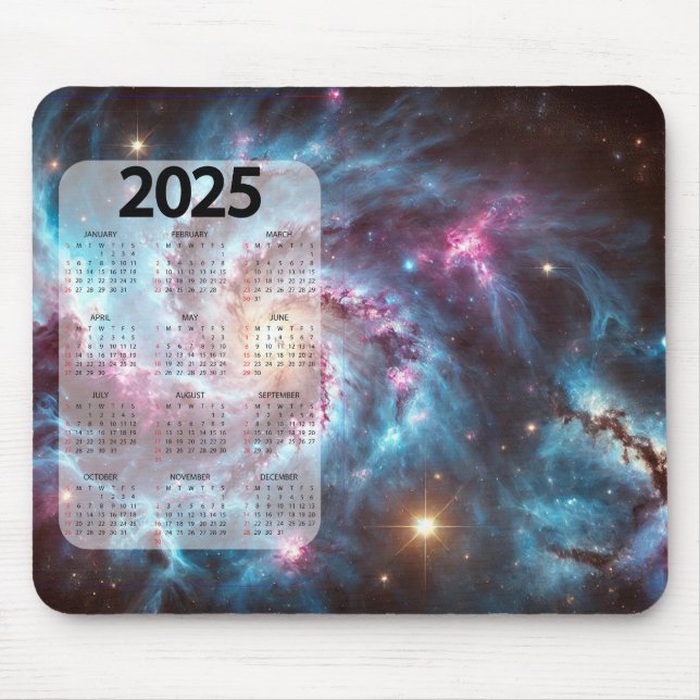 Tapis De Souris Belle image numérique du calendrier Cosmo 2025 (Devant)