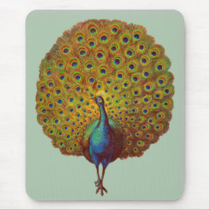 Tapis De Souris belle impression de paon victorien