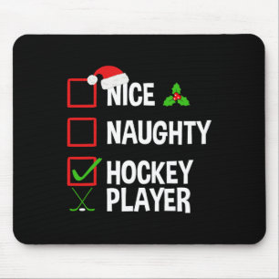 Tapis De Souris Belle Joueuse de Hockey Naughty Drôle Noël Noël No