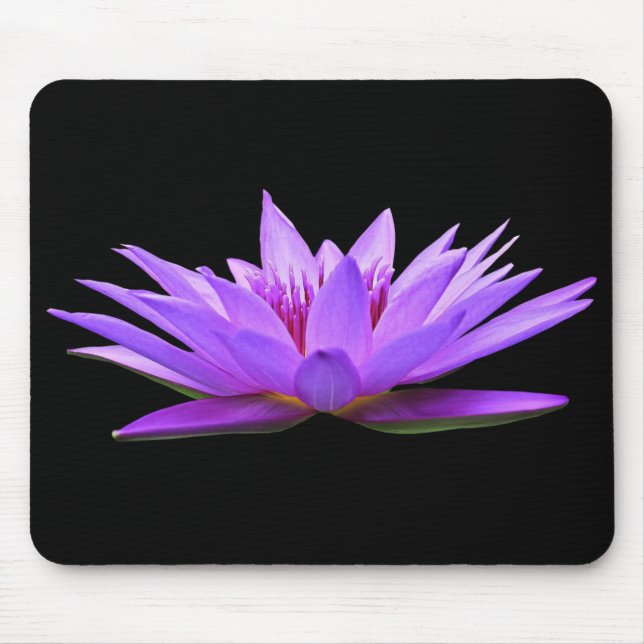 Tapis De Souris Belle Lys d'eau flottante violet (Devant)