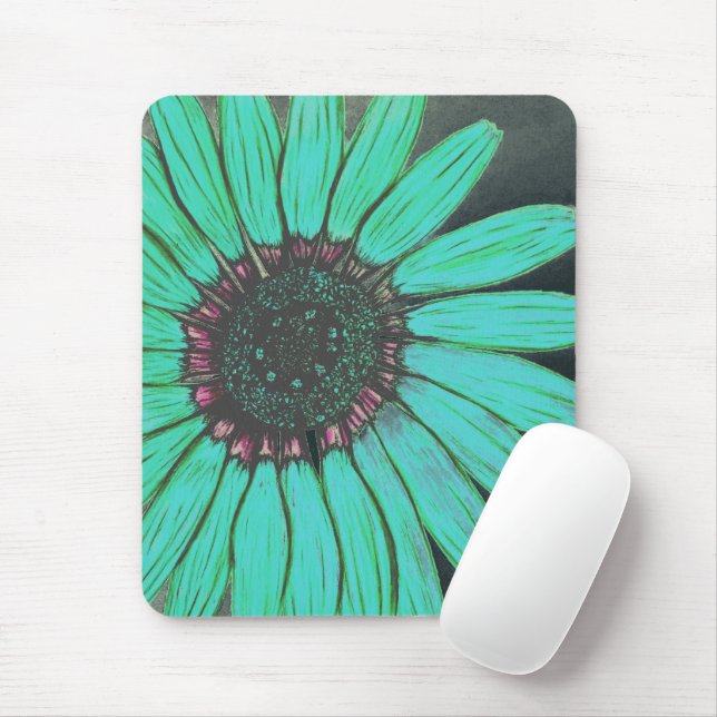 Tapis De Souris Belle main Fleur Sketched (Avec souris)
