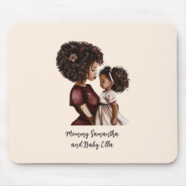 Tapis De Souris Belle mère et fille noire (26) (Devant)