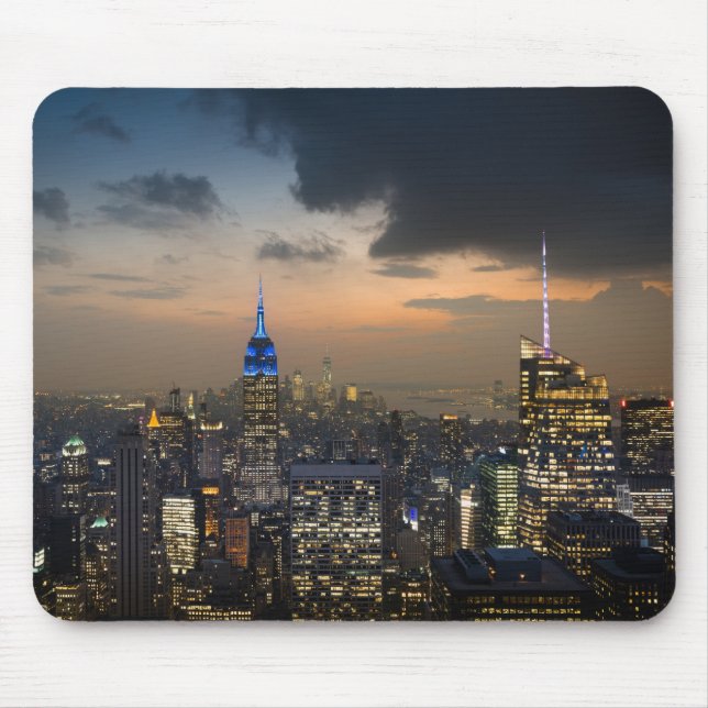 Tapis De Souris Belle New York Soirée Skyline (Devant)