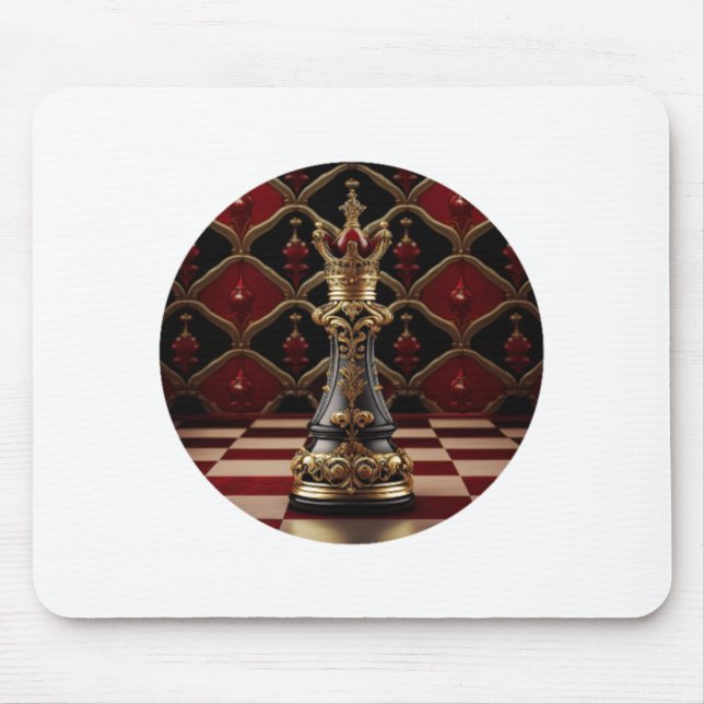 Tapis De Souris Belle pièce d'échecs baroque - La Reine (Devant)
