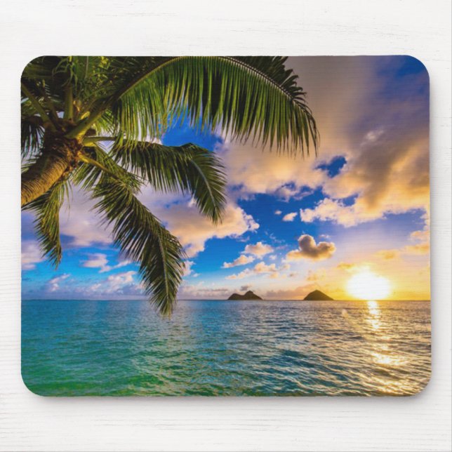 Tapis De Souris Belle plage de Lanikai Hawaii (Devant)