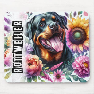 Tapis De Souris Belle race de chiens//Rottweilrt Chien