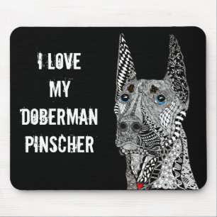 Tapis De Souris Belle Souris Doberman Pinscher