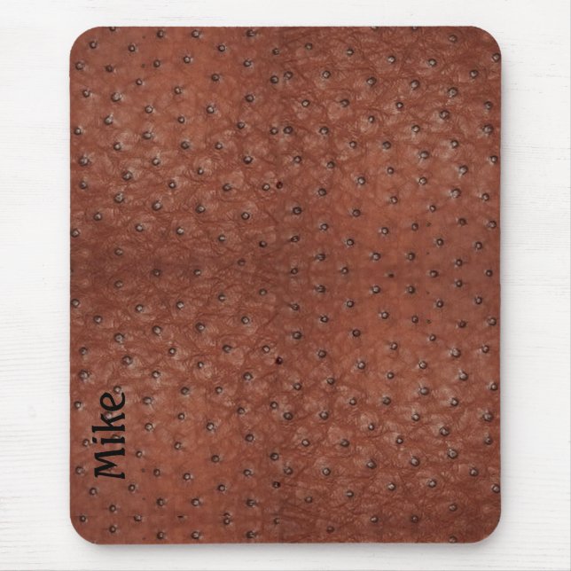 Tapis De Souris Belle Souris en cuir d'autruche Brown (Devant)