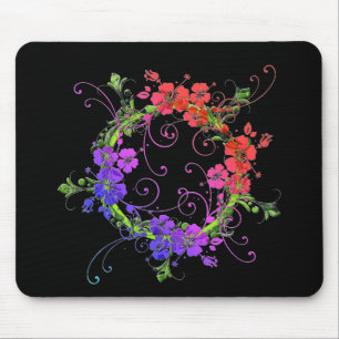 Tapis De Souris Belle Souris Florale