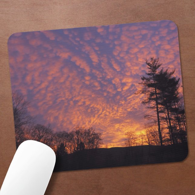 Tapis De Souris Belle Sunrise Nuages Photo (Beautiful Sunrise Clouds Photo Mouse Pad, in situ)