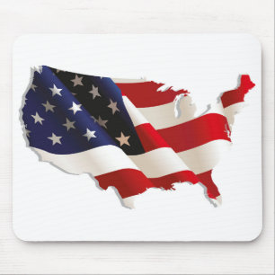 Tapis De Souris Belle USA Drapeau Carte Mouse Mat