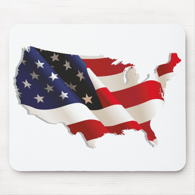 Tapis De Souris Belle USA Drapeau Carte Mouse Mat (Devant)