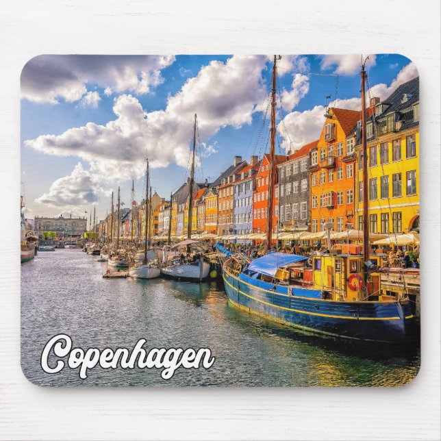 Tapis De Souris Belle ville de Copenhague, Danemark (Devant)