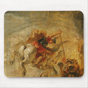 Tapis De Souris Bellerophon montant Pegasus combattant les