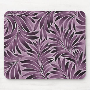 Tapis De Souris Belles feuilles en violet aubergine