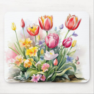 Tapis De Souris Belles fleurs de tulipes