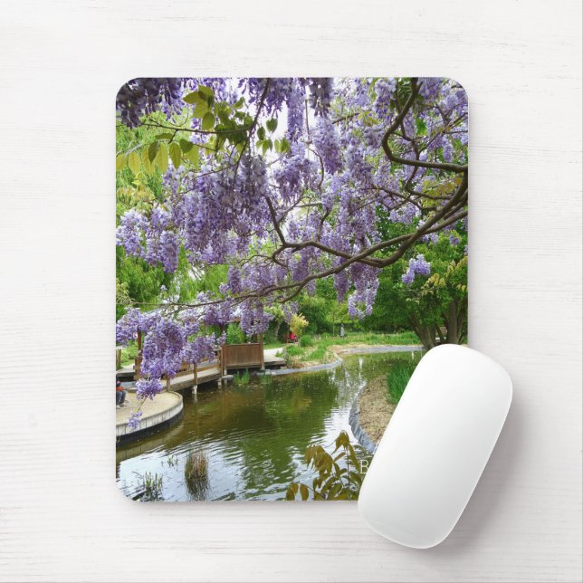 Tapis De Souris Belles fleurs de Wisteria (Avec souris)