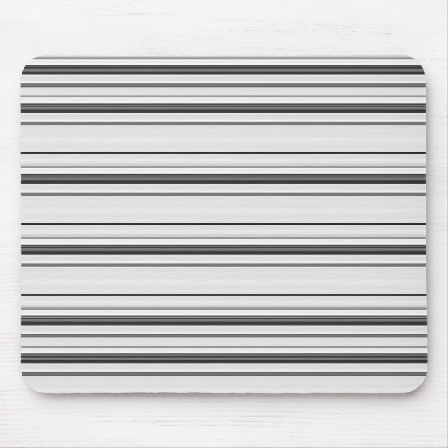 Tapis De Souris Belles rayures gris blanc (Devant)
