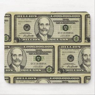 Tapis De Souris Ben Bernanke milliard billet d'un dollar Mousepad