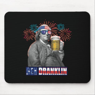 Tapis De Souris Ben Franklin fête l'indépendance. Ben Dra