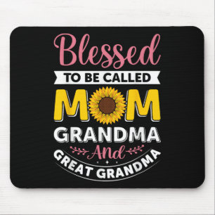 Tapis De Souris Béni D'Être Appelé Maman Grand-Mère Tournesol Mère