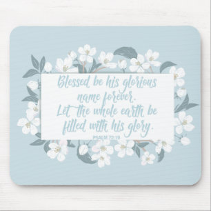Tapis De Souris Béni Soit Son Nom Psalm Christian Verse Pretty