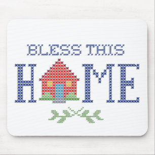 Tapis De Souris Bénissez Ce Panier De Souris Maison