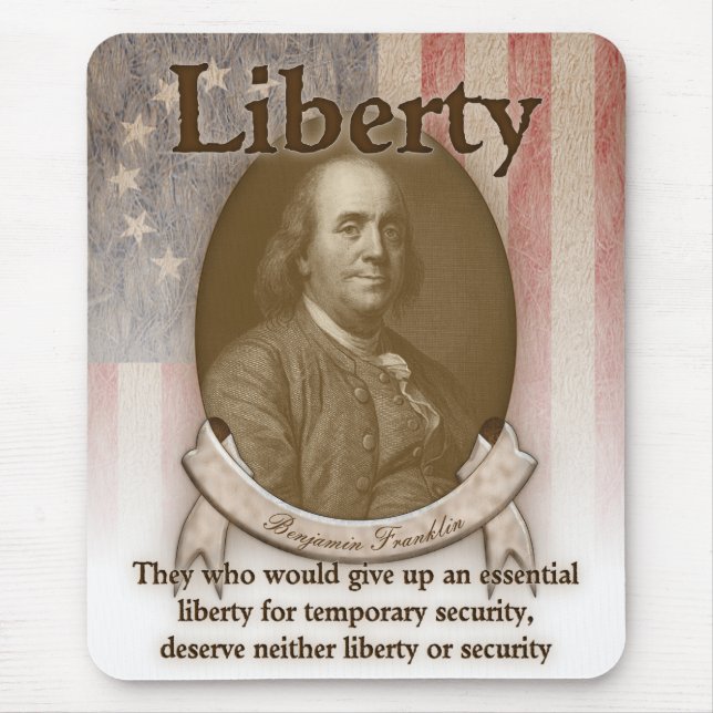 Tapis De Souris Benjamin Franklin - liberté (Devant)