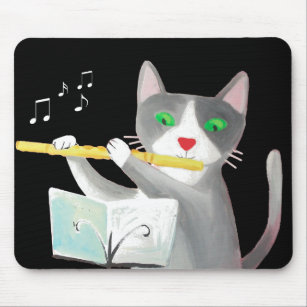 Tapis De Souris Benny le chat joueur de flûte
