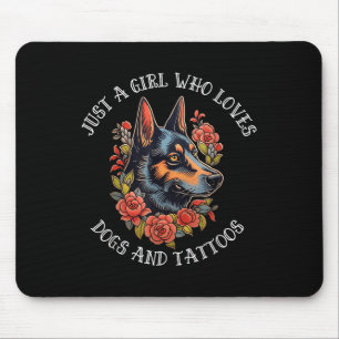 Tapis De Souris Berger Allemand Juste Une Fille Qui Aime Les Chien