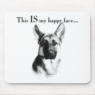 Tapis De Souris Berger allemand visage heureux
