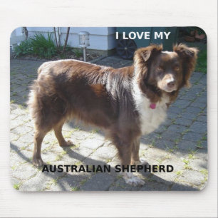 Tapis De Souris berger australien rouge tri amour w pic