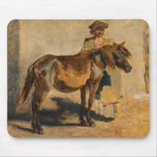 Tapis De Souris Berger avec un cheval (Art Equin)