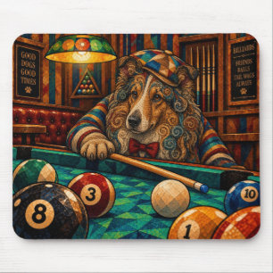 Tapis De Souris Berger des Shetland, Mosaïque Géométrique