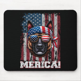 Tapis De Souris Berger néerlandais patriotique Amoureux des chiens