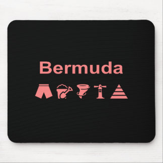 Tapis De Souris Bermudes Icônes Couleur foncée