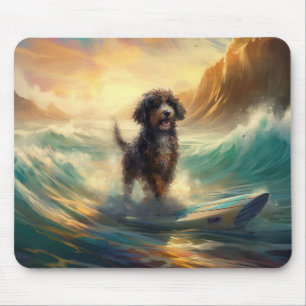 Tapis De Souris Bernedoodle Beach Surf Peinture