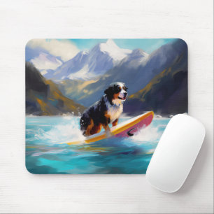 Tapis De Souris Bernese Mountain Beach Surf Paining